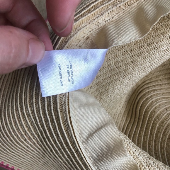 SIP, SIP, ROSE Straw Sun Hat with Pink Lettering - Picture 5 of 7